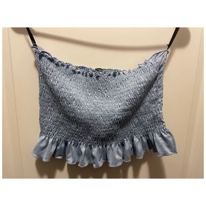 Forever 21 blue crop top